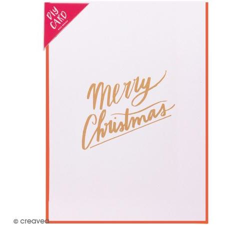 Kit carte à personnaliser - Rico Design Noël - Merry Christmas Pastel - 12,5 x 17,5 cm