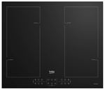 Beko HII64206F2MT - Table de cuisson à induction - 4 plaques de cuisson - Niche - largeur : 56 cm - profondeur : 59 cm - noir - avec avant biseauté