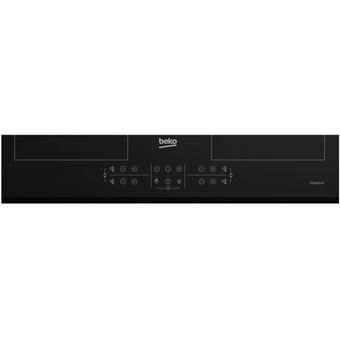 Beko HII64206F2MT - Table de cuisson à induction - 4 plaques de cuisson - Niche - largeur : 56 cm - profondeur : 59 cm - noir - avec avant biseauté