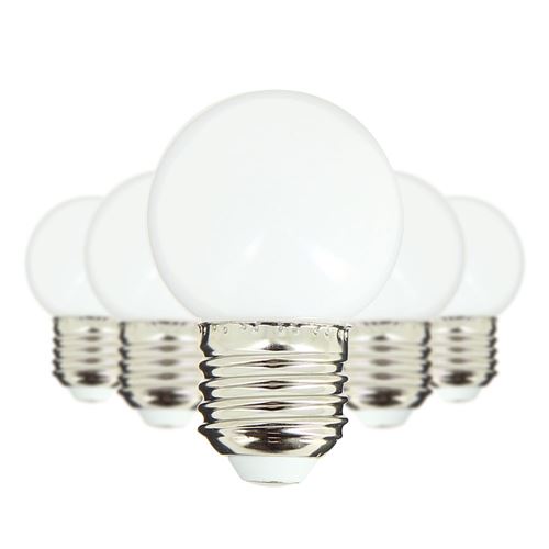 Lot de 5 Ampoules LED, Culot E27, Blanc Chaud, Spécial Extérieur