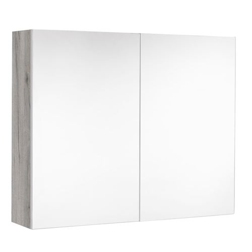 Allibert - Armoire de toilette LOOK - L. 80 x H. 65 cm - Chêne vintage - Juno
