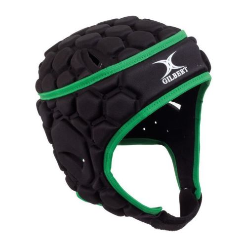 GILBERT Casque de rugby Guard Falcon 200 - Homme - Noir et vert - Taille XL
