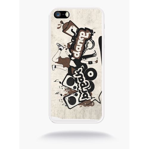 Coque Break Dance Compatible Apple Iphone Se Silicone Blanc Mat