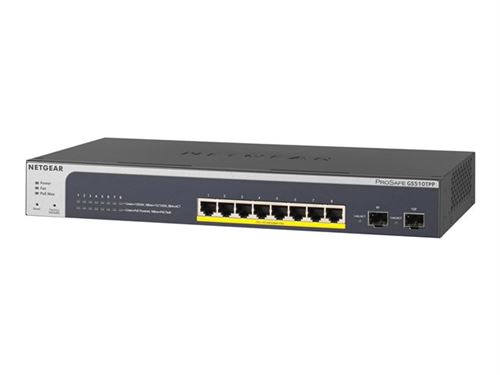 Netgear Smart Switches Gs510Tpp Switch 8 Ports 101001000 Bas - vue 8
