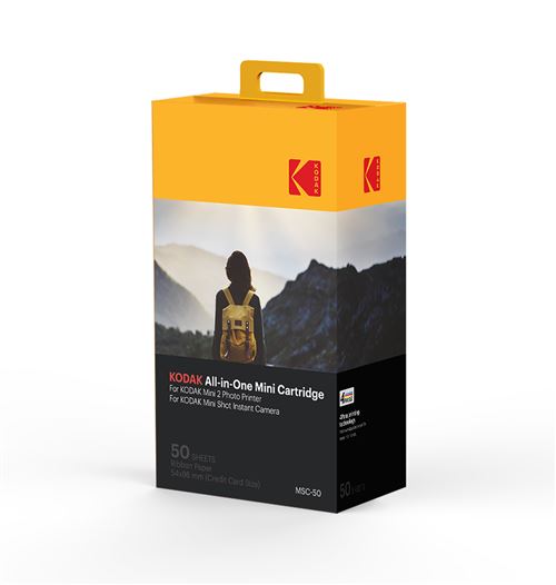 KODAK MSC50 - Cartouche d'Imprimante Photo Mini 2, Papier de Recharge MC Tout-En-Un, 54 x 86 mm, 50 Feuilles