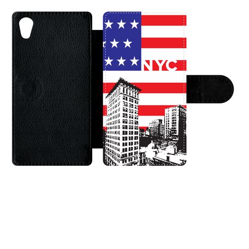 Etui À Rabat Sony Xperia M4 Aqua New York City