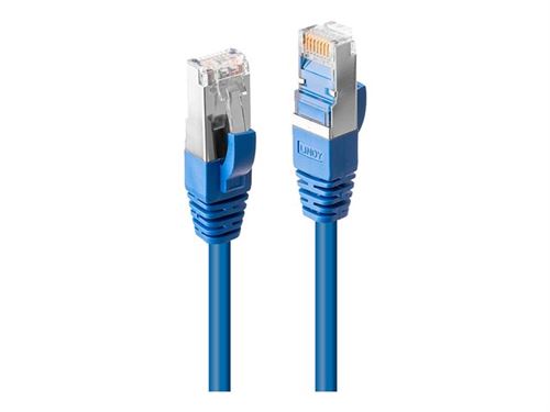Lindy Bleu Premium - Cordon De Raccordement - Rj-45 (M) Pour Rj-45 (M) - 30 Cm - Sftp - Cat 6 - Sans Halogène, Sans Crochet