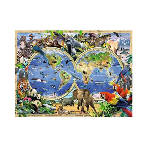 Puzzle 100 Pièces : Animaux du Monde, Ravensburger