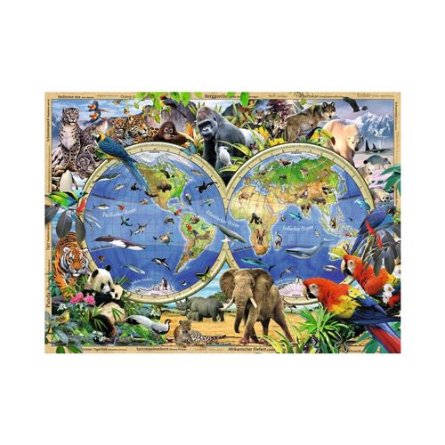 Puzzle 100 Pièces : Animaux Du Monde, Ravensburger