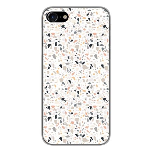Coque en silicone imprimée compatible Apple iPhone 8 Terrazzo color