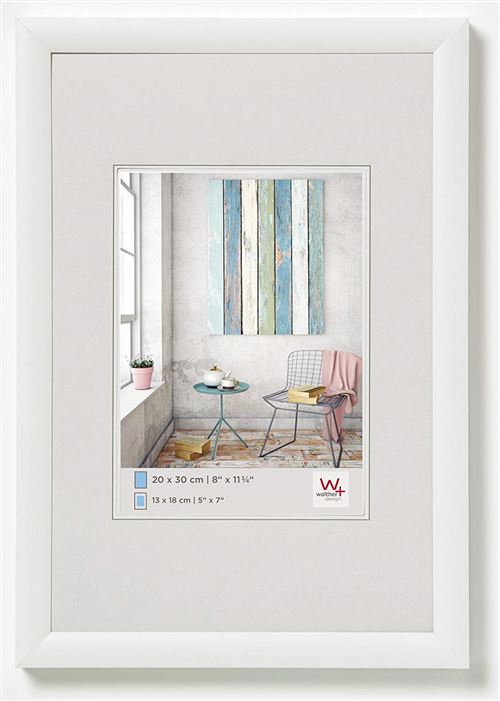 Walther Trendstyle Cadre en plastique, Weiss, 40 x 50 cm
