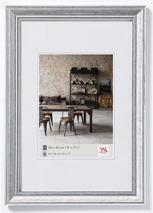 Walther JA520S Cadre en design Lounge, 15 x 20 cm, argent