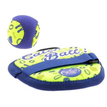 Jeu De Catch Ball BLUECHOLON – 2 Raquettes 18,5 Cm + Balle Adhésive 6,5 Cm – Sport De Plage Et Plein Air – Coordination Œil-Main