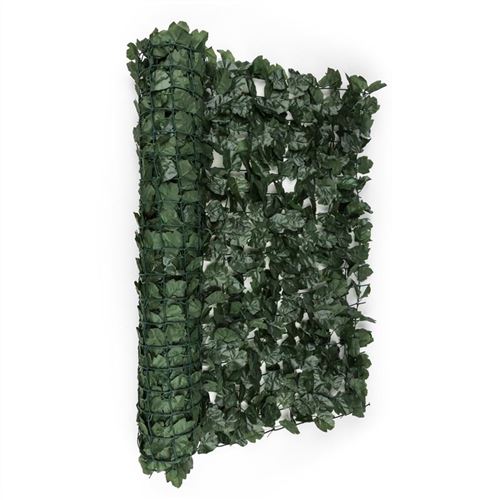 Clôture de jardin - blumfeldt Fency Dark Ivy - Clôture pare-vue - 300x100 cm - Paravent - Résistant aux intempéries - Effet lierre - Vert foncé