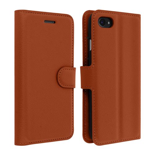 Housse pour Apple iPhone SE 2020 / 8 / 7 Porte-carte Fonction Support Vidéo Marron