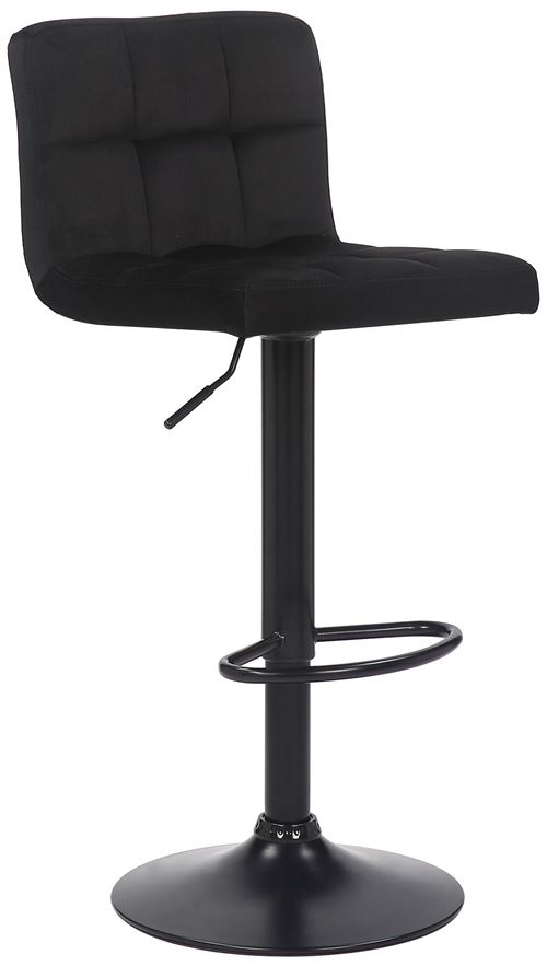 Tabouret de bar Feni en velours , Noir