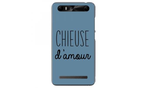 Coque souple pour Konrow Just5 avec impression Motifs Chieuse d'Amour bleu