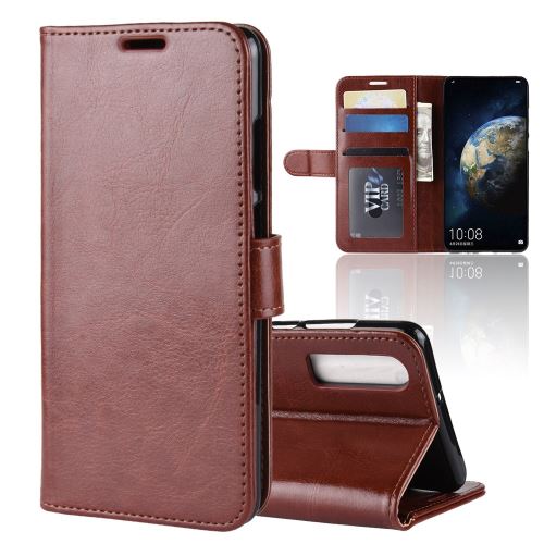 Etui en PU avec support marron pour Huawei P30