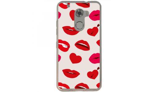 Coque souple pour Altice S61 avec impression Motifs lèvres et coeurs rouges