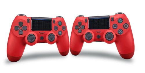 2 pcs Manette générique Sans Fil Bluetooth compatible pour PS4 Rouge