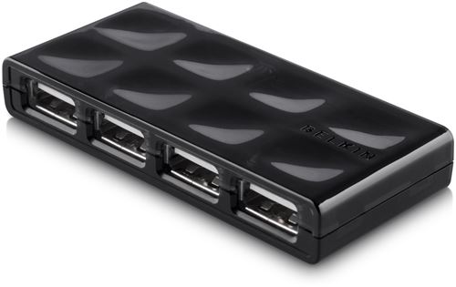Belkin Hi-Speed USB 2.0 4-Port Mobile Hub - concentrateur (hub) - 4 ports