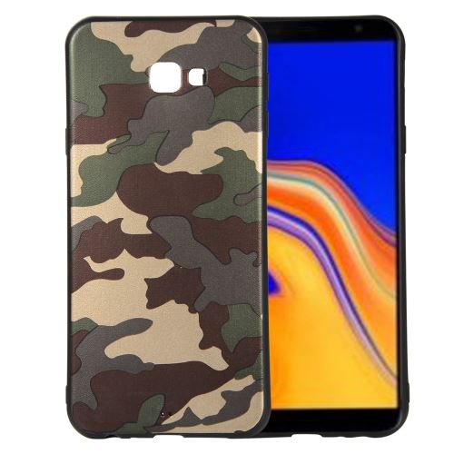 Coque en TPU motif camouflage vert pour votre Samsung Galaxy J4 Plus