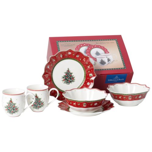 Villeroy & Boch - Toy's Delight Breakfast for 2 rouge, set 6pces 36x25x14cm
