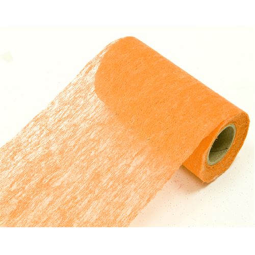 Lot de 10 Rouleaux en tissus non tissé coloris Orange - 10 cm x 10 m