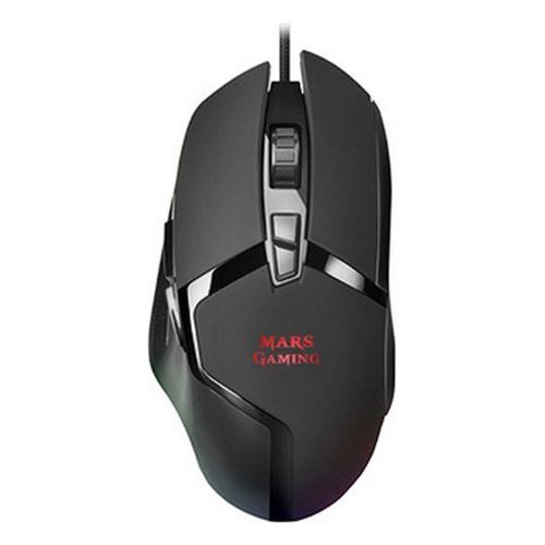 Souris Gaming avec LED Mars Gaming MMGX RGB 10000 dpi 60 ips Noir