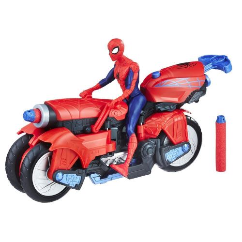 Véhicule 3 en 1 Nerf Marvel Spider-Man Arachno-moto avec figurine