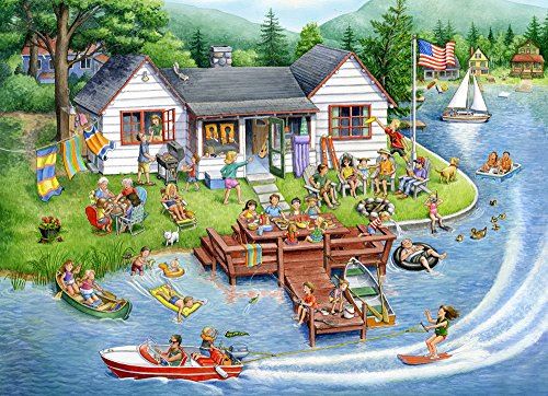 Puzzle Vermont Christmas Company Lake House 1000 pièces