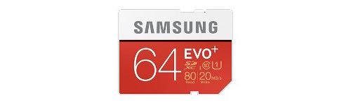 Samsung EVO+ MB-SC64D - Carte mémoire flash - 64 Go - UHS Class 1 / Class10 - SDXC UHS-I