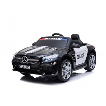 229 10 Sur Voiture De Police Electrique Mercedes Benz Sl500 Pour Enfant 2 X 40w Marche Avant Et Arriere Phares Fonctionnels Musique Klaxon Ceinture Indicateur Niveau De Batterie Et Telecommande Parentale Vehicule