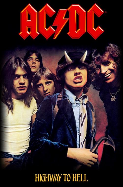 Drapeau AC/DC Highway To Hell 66 x 105 cm