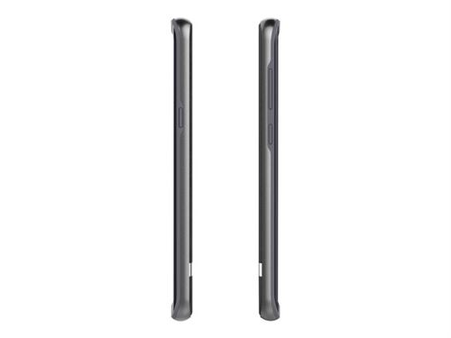 Moshi Napa - Achterzijde behuizing voor mobiele telefoon - plantaardig leer - zwarte onyx - voor Samsung Galaxy S8