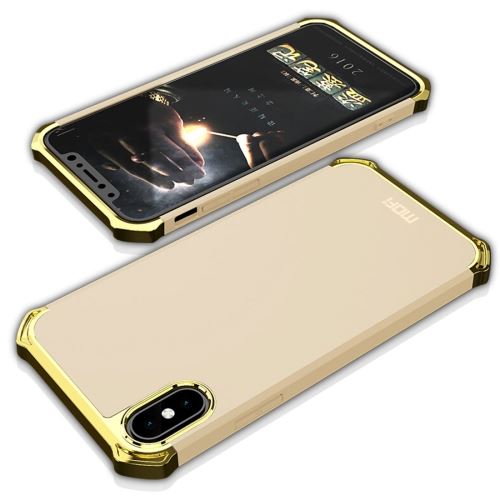 iPhone X Coque Protection Plastique Doré Combinaison ALS48141