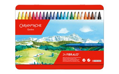 Boîte métal de 24 feutres Fibralo® - Caran d'Ache