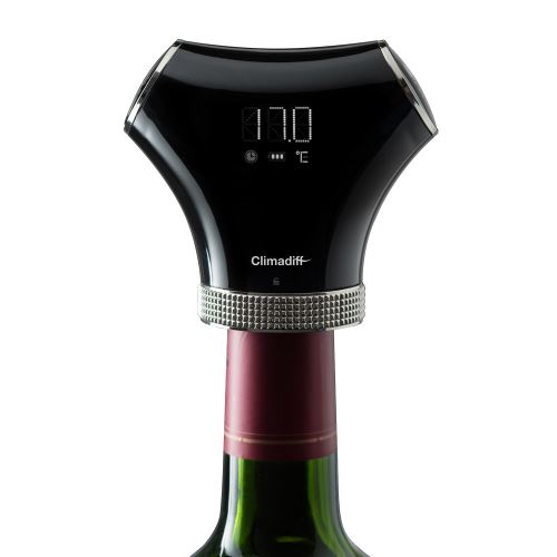 Bouchon pompe à vin EVACO2 Climadiff Pompe à air intelligente + 2 bouchons - Coffret conservation du vin - Arrêt automatique - Rechargeable par USB
