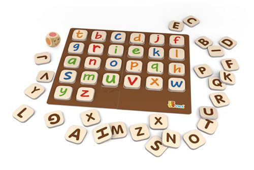 Viga Toys jeu alfabetéducatif en bois 54-pièces