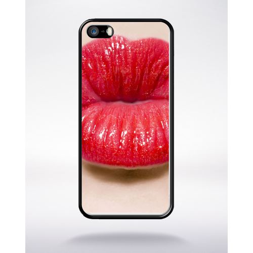Coque Kiss Compatible Apple Iphone 5 Bord Noir Silicone