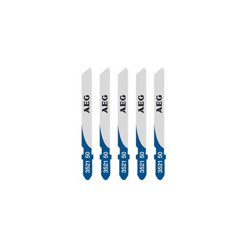 Pack de 5 lames scie sauteuse AEG 55mm métal T118A