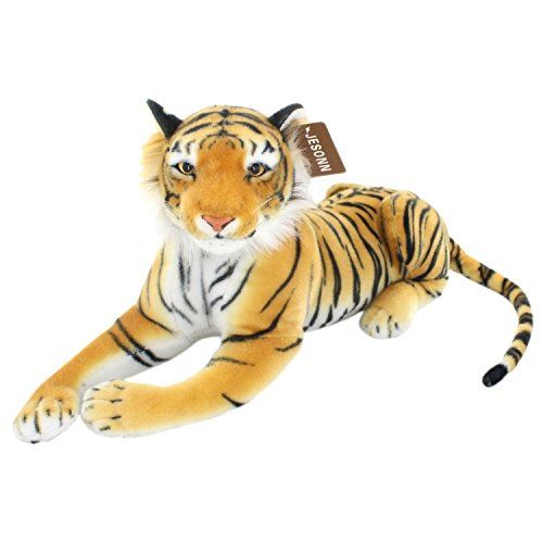 Peluches géantes réalistes JESONN en peluche Tiger, marron, 27,5 ou 70 centimètres, 1 PC