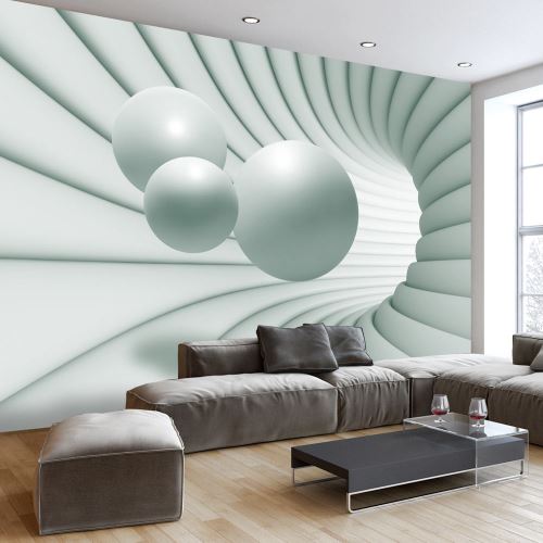 400x280 Papier peint 3D 3D et Perspective Moderne In The Green Tunnel