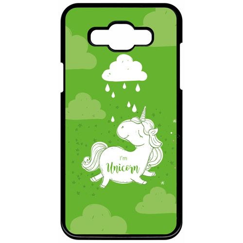 Coque samsung galaxy grand 3 unicorne nuage fond vert