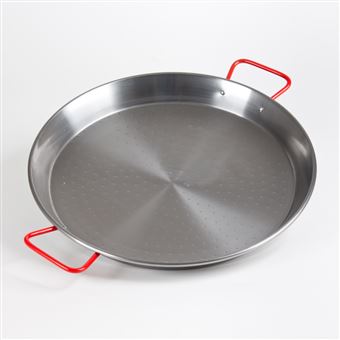 Poêle à Paella En Acier Poli 42 Cm La Valenciana - Traditionnel, Pour Cuisson Au Gaz Ou Feu Ouvert | Qualité Espagnole