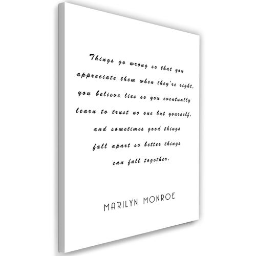 Image Imprimee Tableau Toile Cadre Canevas Citation Marylin Monroe Anglais 60x90 Achat Prix Fnac