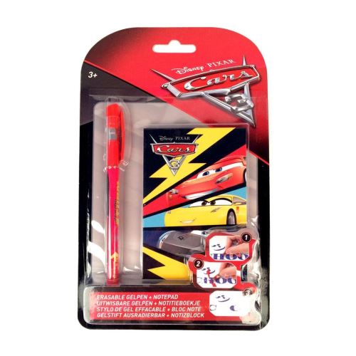 Slammer stylo gel effaçable Disney Cars 3 15 cm rouge