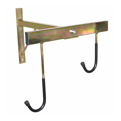 Presentoir-support velo mural pour 2 velos fixation sur roue (36x45cm)
