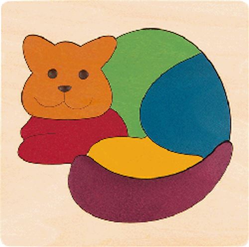 Hape puzzle en bois Rainbow chat junior blanc 7-pièces