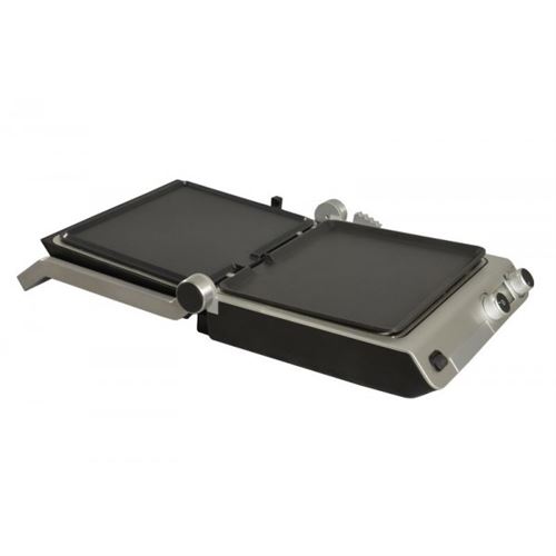 Kitchenchef kcp-rg1019 grille double-contact dessus de table electrique 2000w noir, gris barbecue et grill